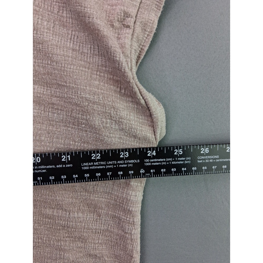 Cable & Gauge Top Embroidered Split Neck XL Mauve Taupe Short Sleeve Boho Blouse - Picture 5 of 6